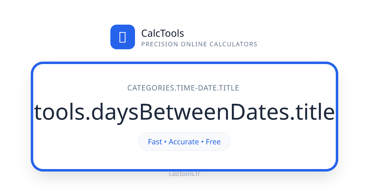 Free Days Between Dates – Absolute Day Counter Service | CalcTools ...
