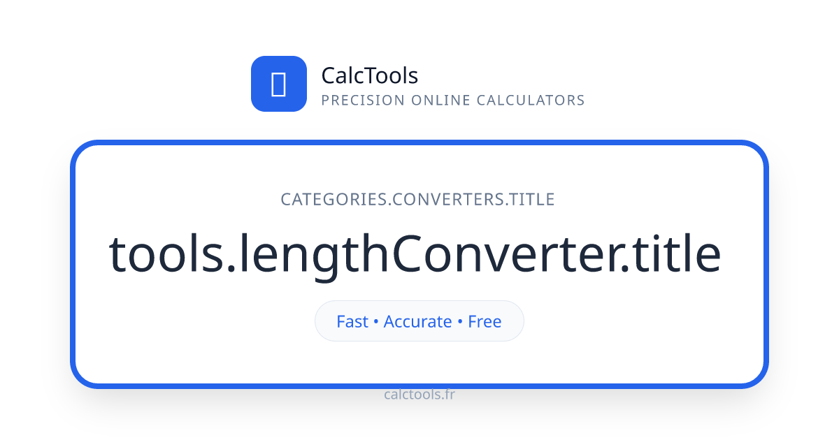 Free Length Converter – Metric & Imperial Distance Service | CalcTools ...