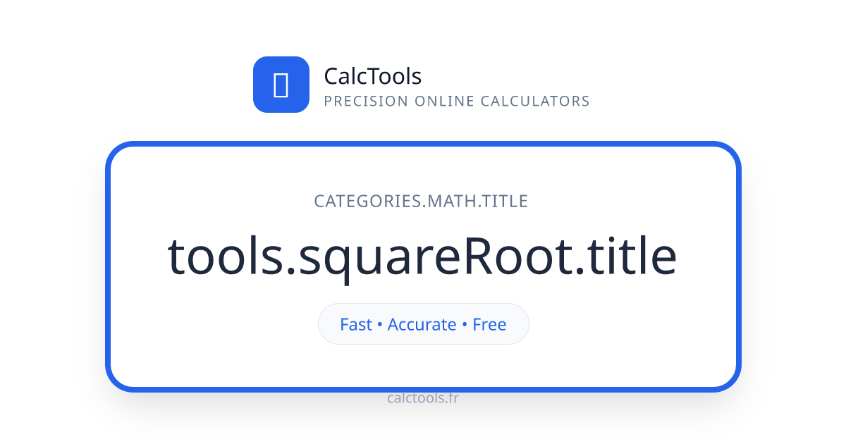 Free Square Root Calculator – Precise Root Finder | CalcTools (2026 ...